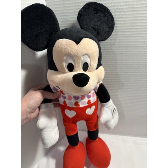 Disney Valentine's Day Large 19" Mickey Mouse Plush Stuffed Animal Hearts - Picture 4 of 8